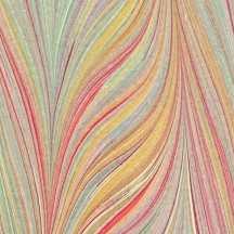 Hand Marbled Paper Combed Gelgit Pattern in Multi ~ Berretti Marbled Arts